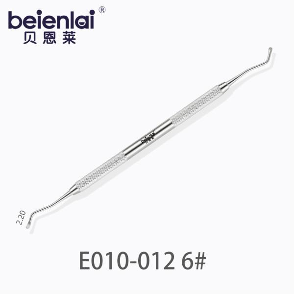 Benlai Dental Excavator E010-012 SXS 6#, Double End, φ6.5 Solid Round Handle